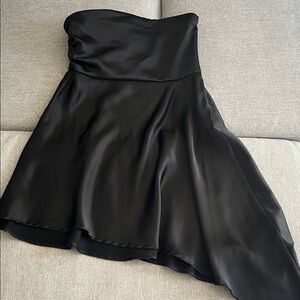 Zara Black Satin Dress